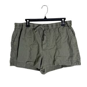 Pistola Olive Green Maia Linen Utility Shorts Drawstring XXL P4847JTF-SAG